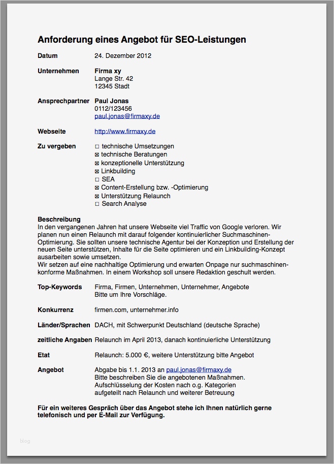 Angebot Richtig Schreiben Vorlage Süß Tipps Und Template Seo Angebot Richtig Einholen Und