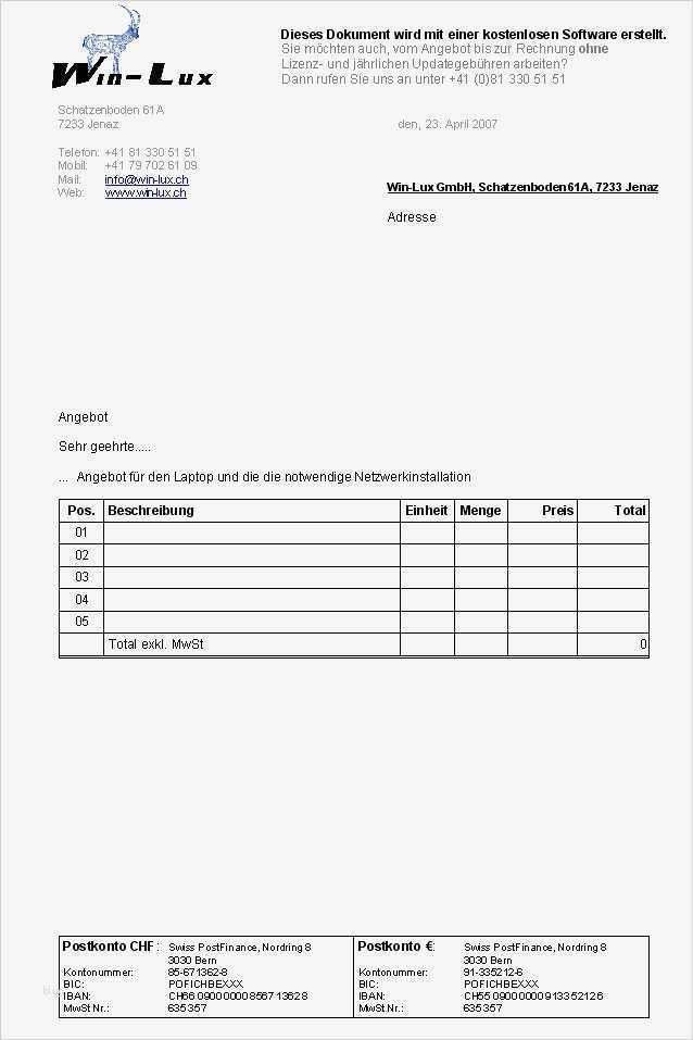 Angebot Vorlage Word Schönste Fantastisch Vorlage Für Ein Angebot Bilder Beispiel