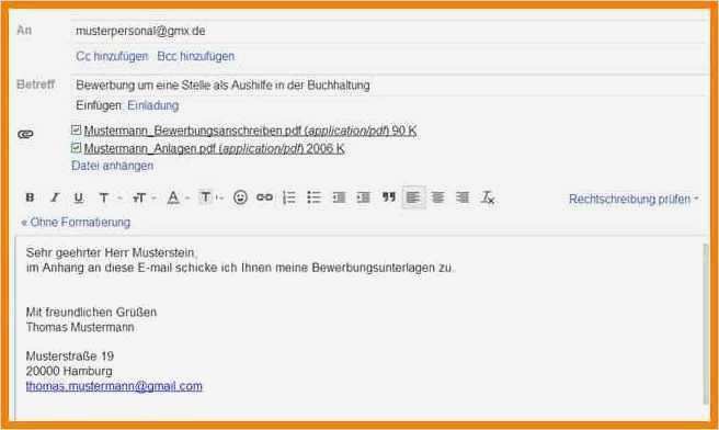 Anschreiben Bewerbung Vorlage Gut 8 Bewerbung Email Anschreiben