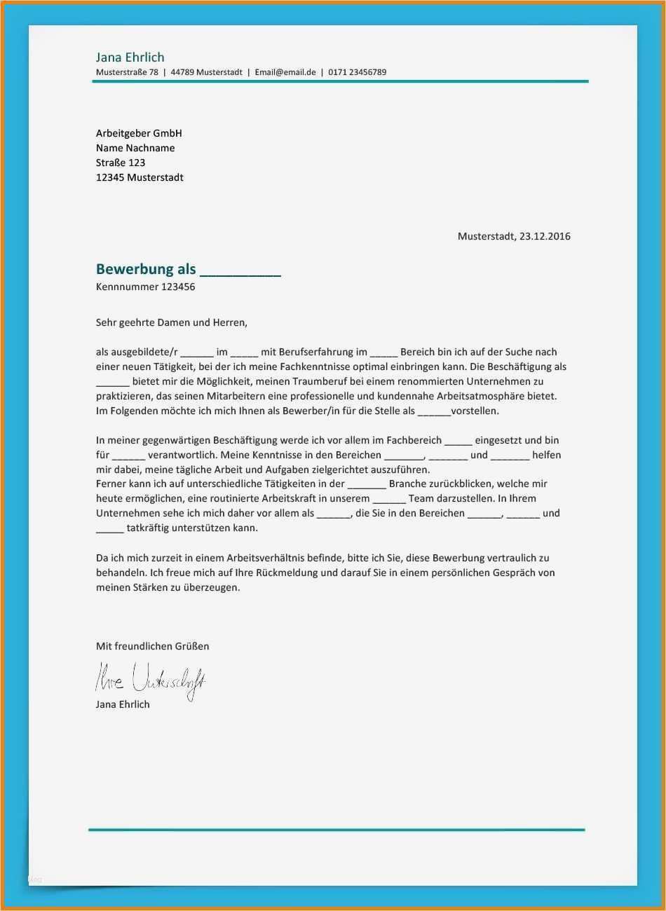 Anschreiben Bewerbung Vorlage Neu 10 Bewerbung Vorlage