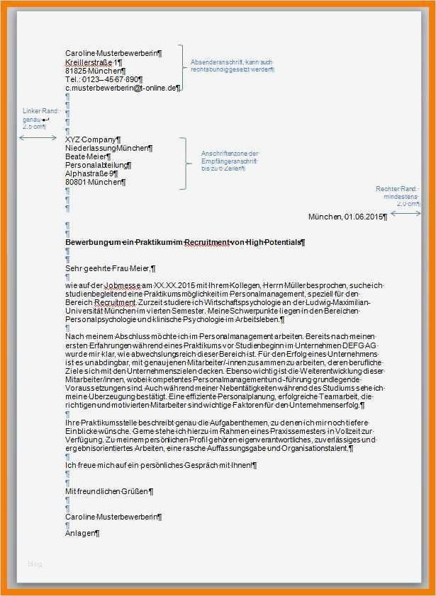 Anschreiben Nach Din 5008 Vorlage Einzigartig 13 Anschreiben format