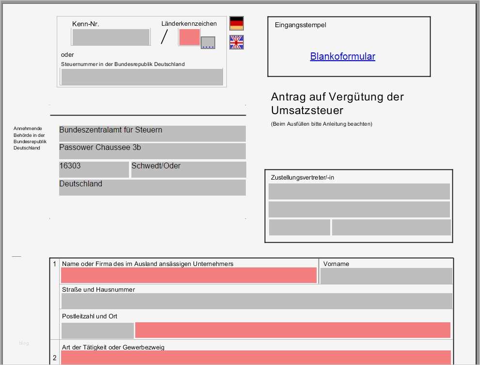 Antrag Auf Ratenzahlung Vorlage Erstaunlich Antrag Auf Vergütung Der Umsatzsteuer Pdf Vorlage