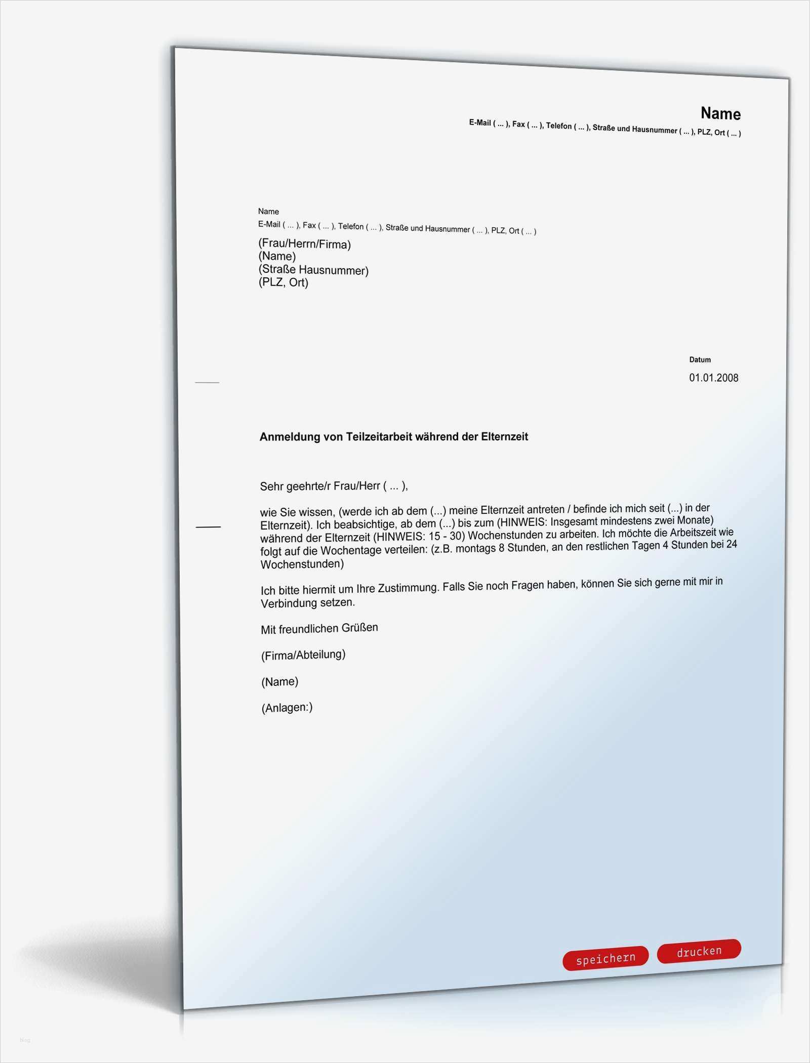 Antrag Teilerlass Bafög Vorlage Beste Antrag Teilzeitarbeit Elternzeit