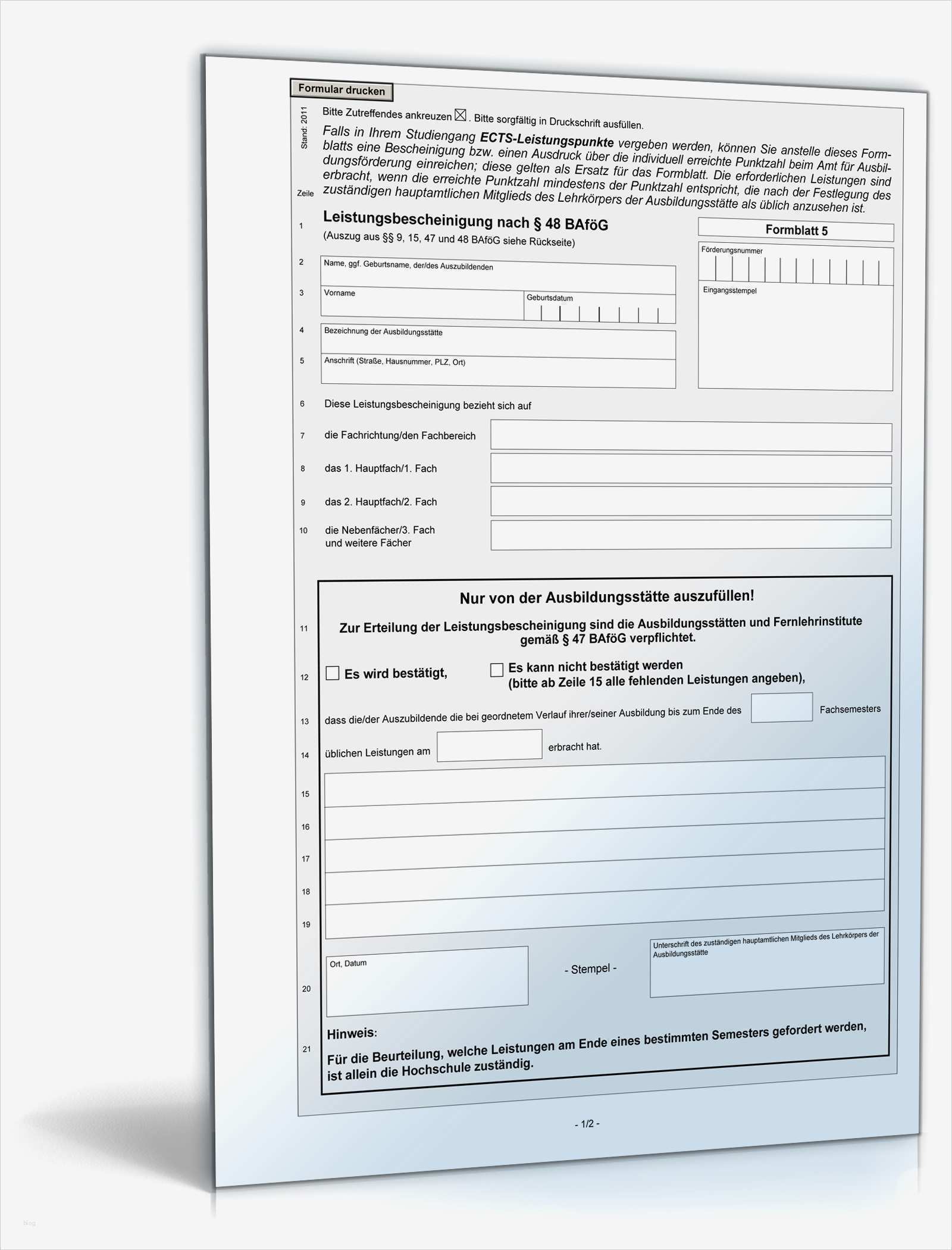 Antrag Teilerlass Bafög Vorlage Bewundernswert Bescheinigungen & Belege Vorlagen Dokumente & Vorlagen