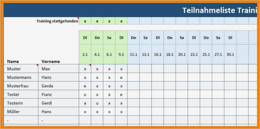 Anwesenheitsliste Vorlage Kostenlos Wunderbar 8 Anwesenheitsliste Vorlage