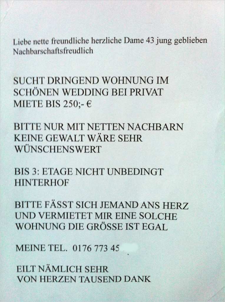 Anzeige Wohnungssuche Vorlage Einzigartig 6 Zettel Zeigen Wie Wohnungssuche In Berlin Wirklich