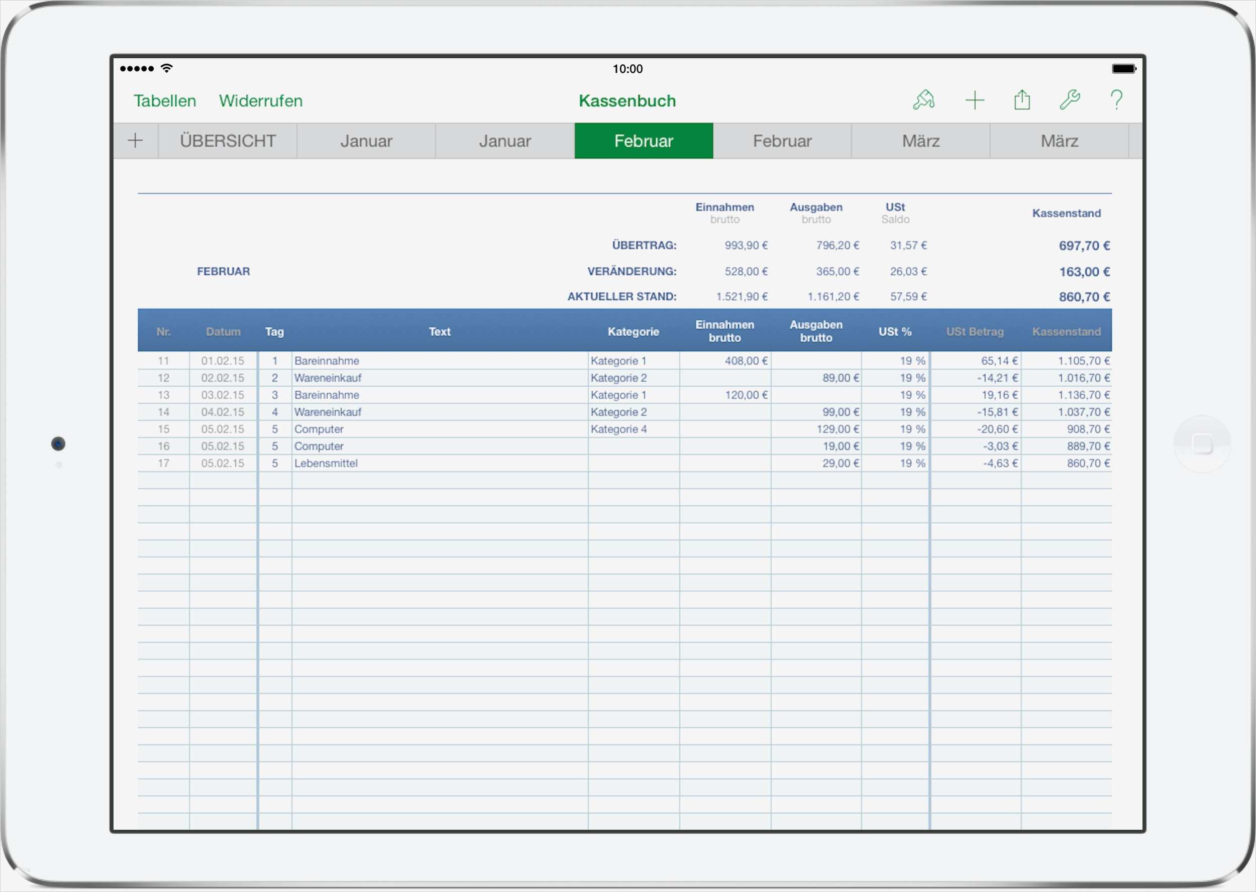 Apple Keynote Vorlagen Beste Numbers Vorlage Kassenbuch 2015 Mit Ust