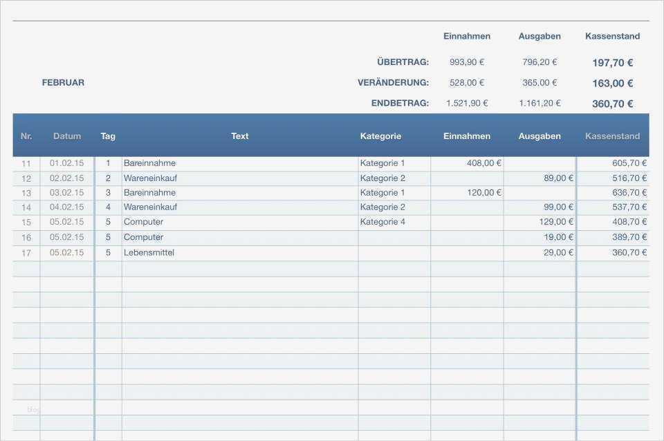 Apple Keynote Vorlagen Hübsch Numbers Vorlage Kassenbuch 2015 Ohne Ust