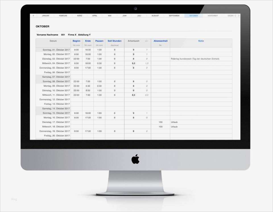 Apple Keynote Vorlagen Inspiration Numbers Vorlage Zeiterfassung Arbeitszeit 2017
