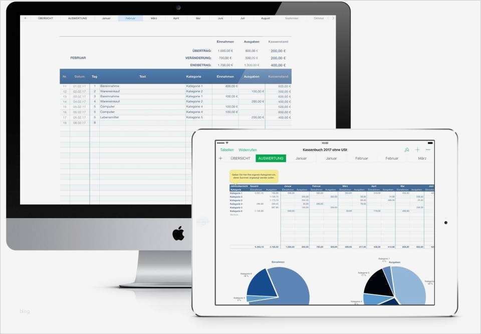 Apple Keynote Vorlagen Wunderbar Numbers Vorlage Kassenbuch 2017 Ohne Ust