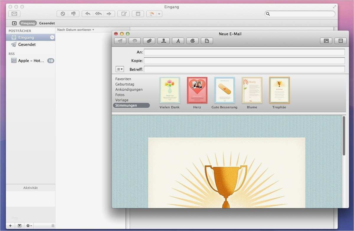 Apple Mail Vorlagen Einzigartig Os X Lion Mail Vorlagen Und Rss