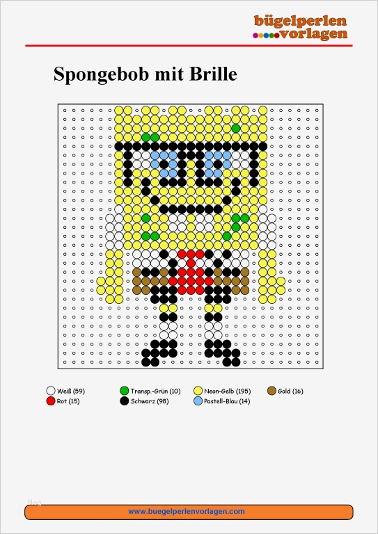Aquabeads Vorlagen Eiskönigin Luxus Spongebob Mit Brille Bügelperlen Vorlage Perler Bead