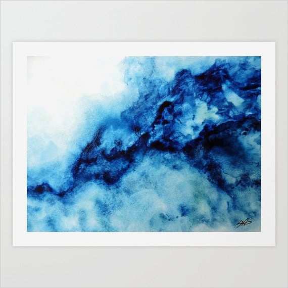 Aquarell Vorlagen Zum Ausdrucken Einzigartig Blau Aquarell Abstrakt Zeitgenössische Kunst Aquarell