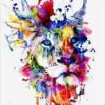 Aquarellbilder Vorlagen Modern Bewundernswert Best 25 Watercolor Lion Ideas On Pinterest