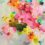 Aquarellbilder Vorlagen Modern Luxus Pink Abstract Painting Print Pink Landscape Print Scyscape