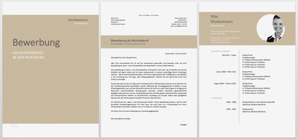 Moderne Bewerbungsschreiben Vorlagen