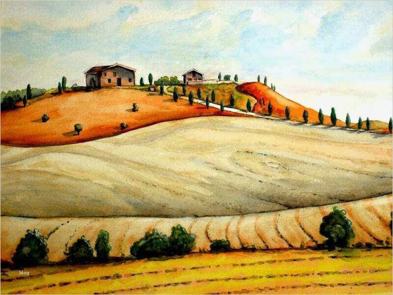 Aquarellmalerei Landschaften Vorlagen Best Of Bild toskana Aquarellmalerei Landschaft Aquarell Von