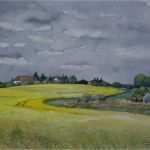 Aquarellmalerei Landschaften Vorlagen Beste Rapsblüte © Aquarell Von Frank Koebsch