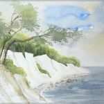 Aquarellmalerei Landschaften Vorlagen Erstaunlich &quot;steilküste An Der Ostsee&quot; 24 X 30 Cm Aquarell
