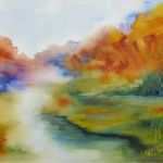 Aquarellmalerei Landschaften Vorlagen Genial Aquarell Landschaft Goldener Herbst……