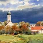 Aquarellmalerei Landschaften Vorlagen Hübsch Ernst Grillhiesl建筑风景水彩画 水彩迷