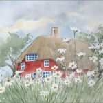 Aquarellmalerei Landschaften Vorlagen Luxus Friesenhaus Mit Bauerngarten Aquarell original 24 X