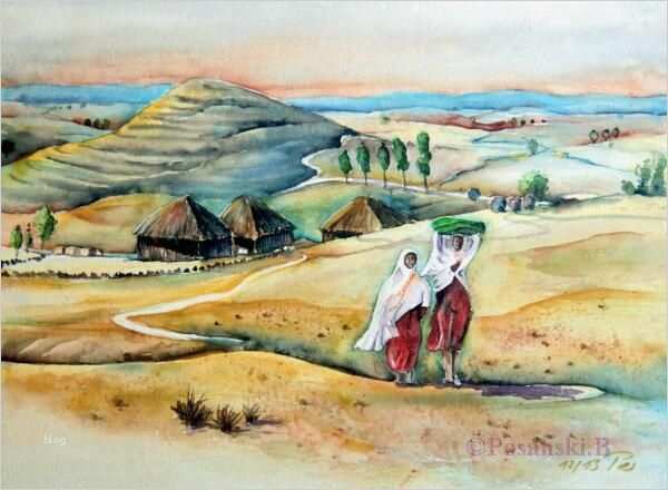 Aquarellmalerei Landschaften Vorlagen Neu Bild Afrikanische Landschaft Aquarellmalerei Aquarell