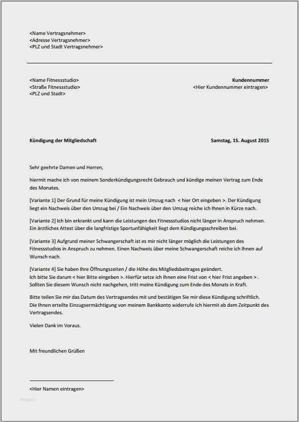 Arag Kündigung Vorlage Schön Groß Fitnessstudio Vertragsvorlage Ideen Entry Level