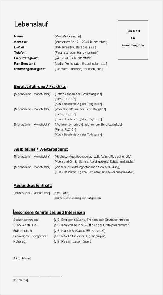 Arbeitsagentur Lebenslauf Vorlage Inspiration Gratis Lebenslauf Vorlage Für Bewerbung