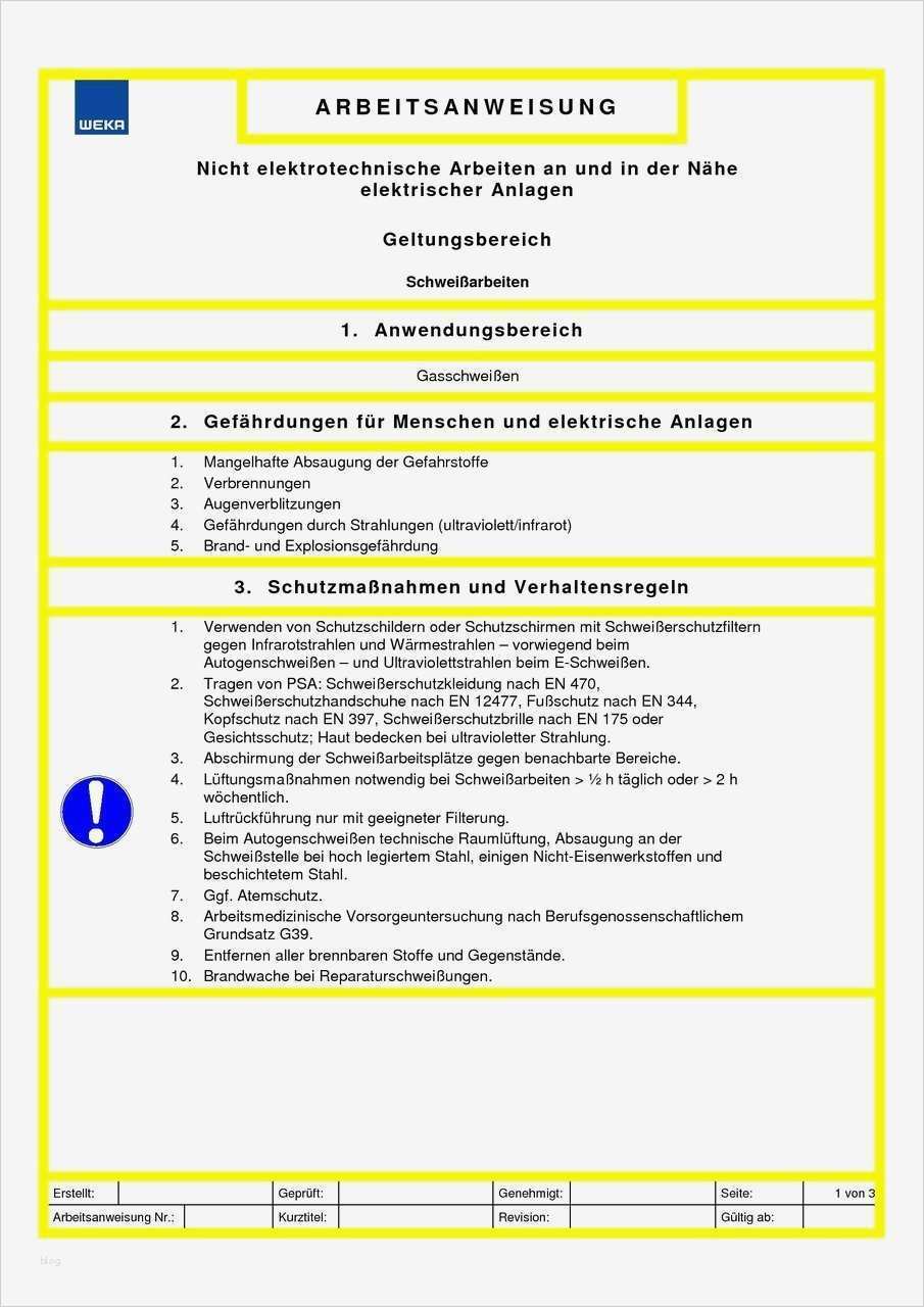 Arbeitsanweisung Vorlage Beste Nett Standardarbeitsanweisung Vorlage Fotos Entry Level