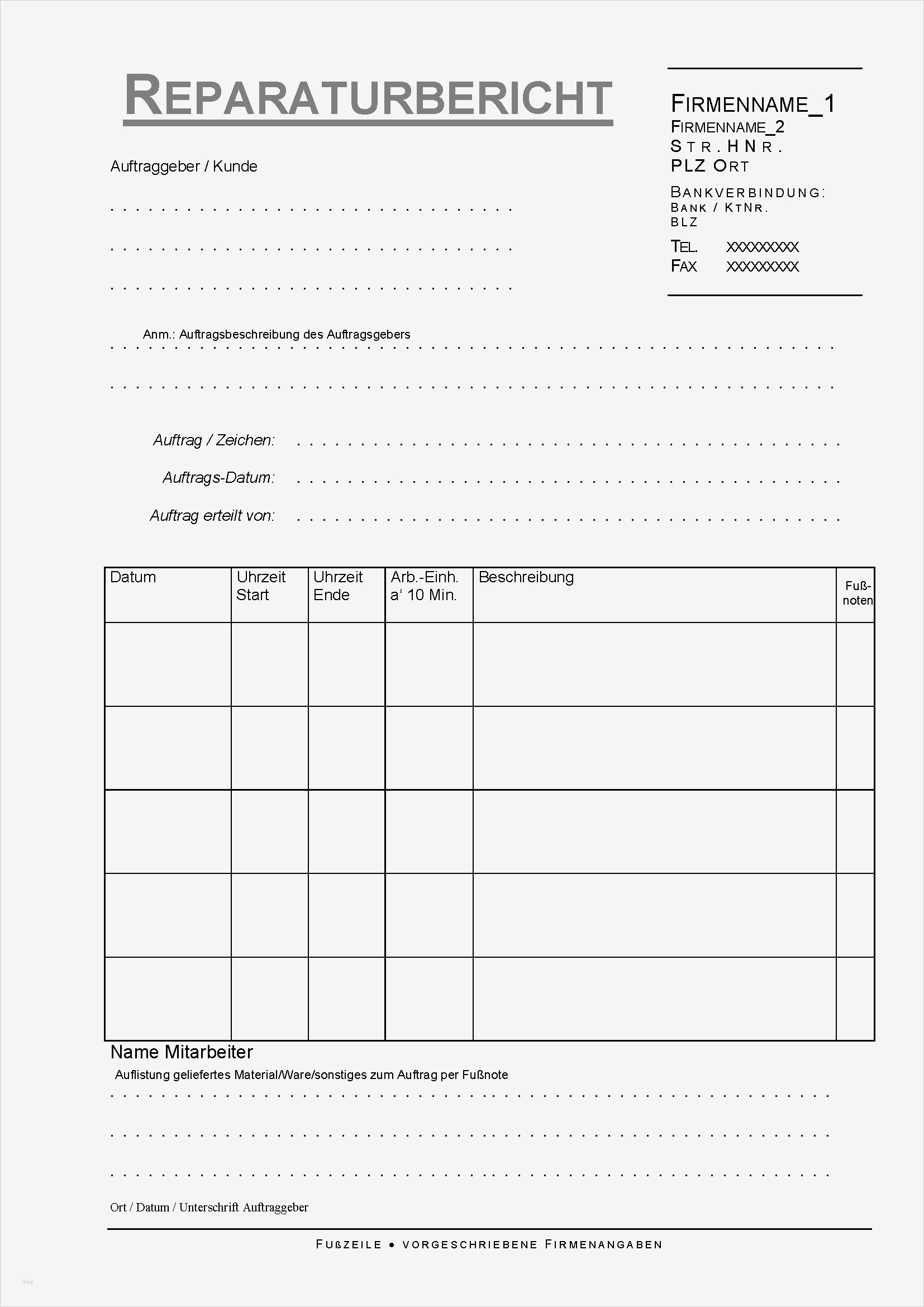 Arbeitsbericht Vorlage Gut Repbericht01 Muster Anonym Png