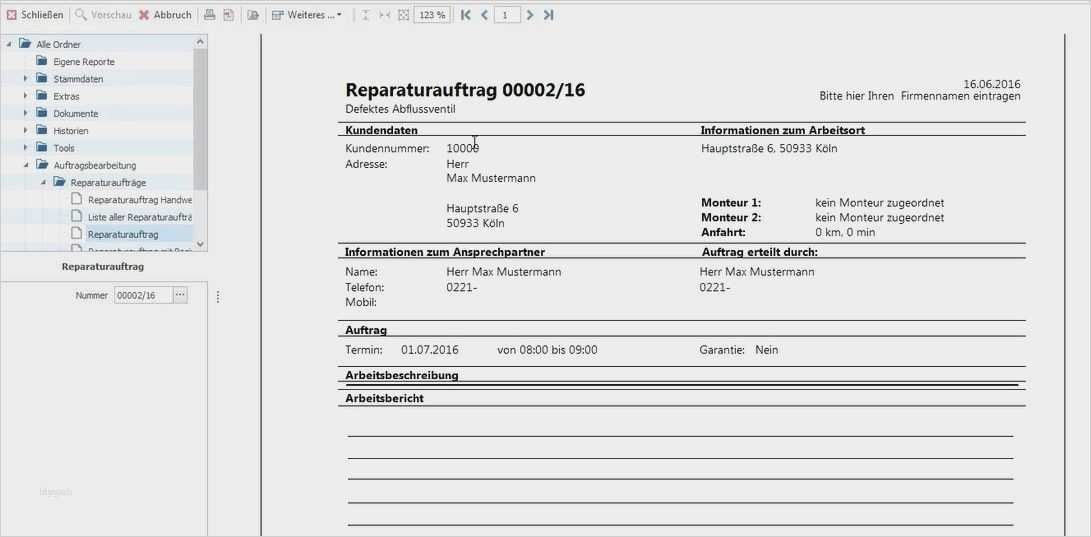 Arbeitsbericht Vorlage Handwerk Kostenlos Einzigartig Fein Reparaturauftragsvorlage Ideen
