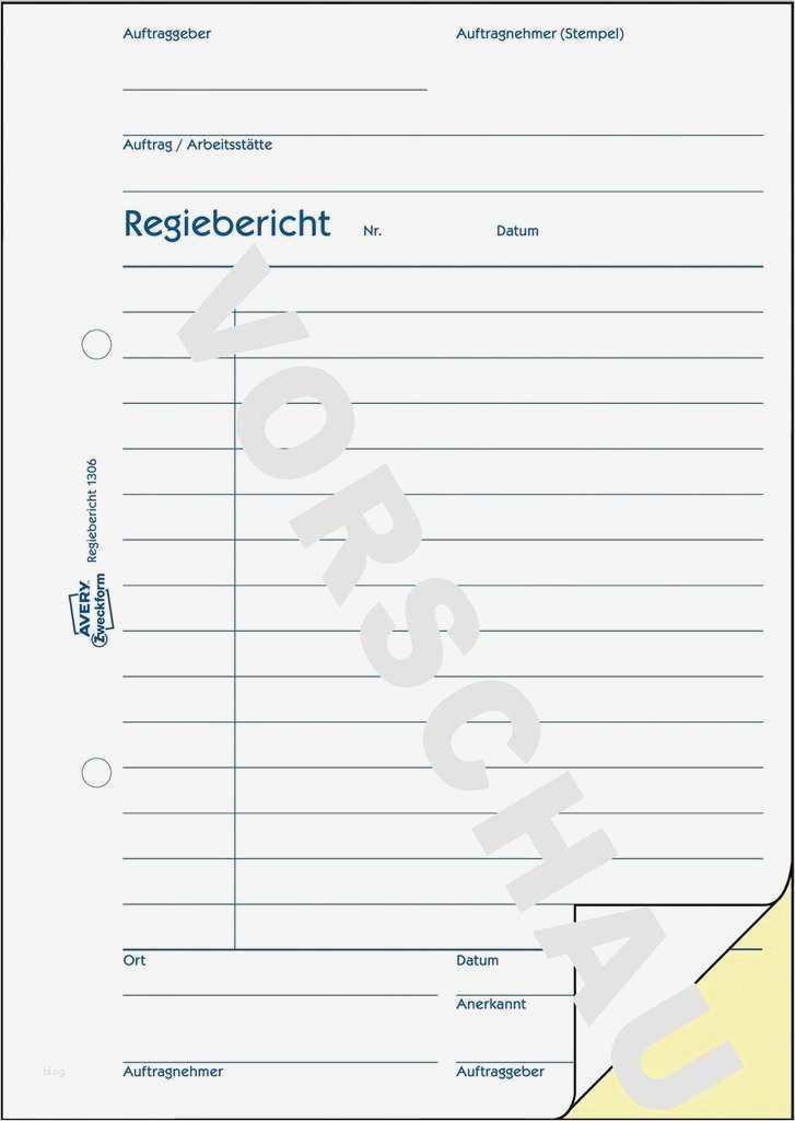 Arbeitsbericht Vorlage Handwerk Kostenlos Gut Regiebericht 1775