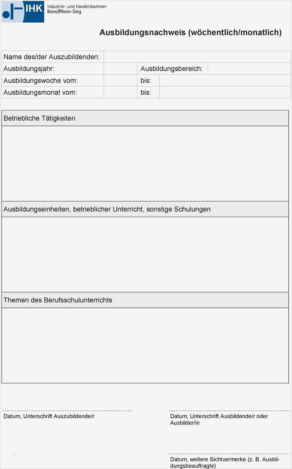Arbeitsblatt Vorlage Word Erstaunlich Ihk Berichtsheft Vorlage Einzigartig Wunderbar