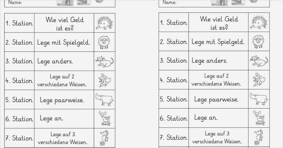 Arbeitsplan Grundschule Vorlage Bewundernswert Lernstübchen Der Arbeitsplan Zum Geld