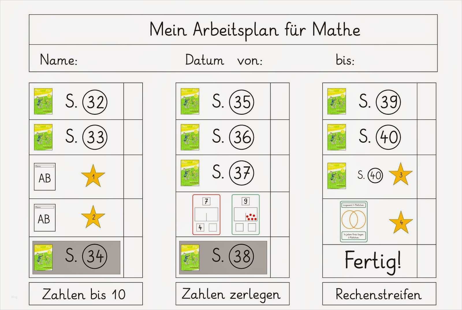 Arbeitsplan Grundschule Vorlage Erstaunlich Lernstübchen 1 Arbeitsplan Für Mathe
