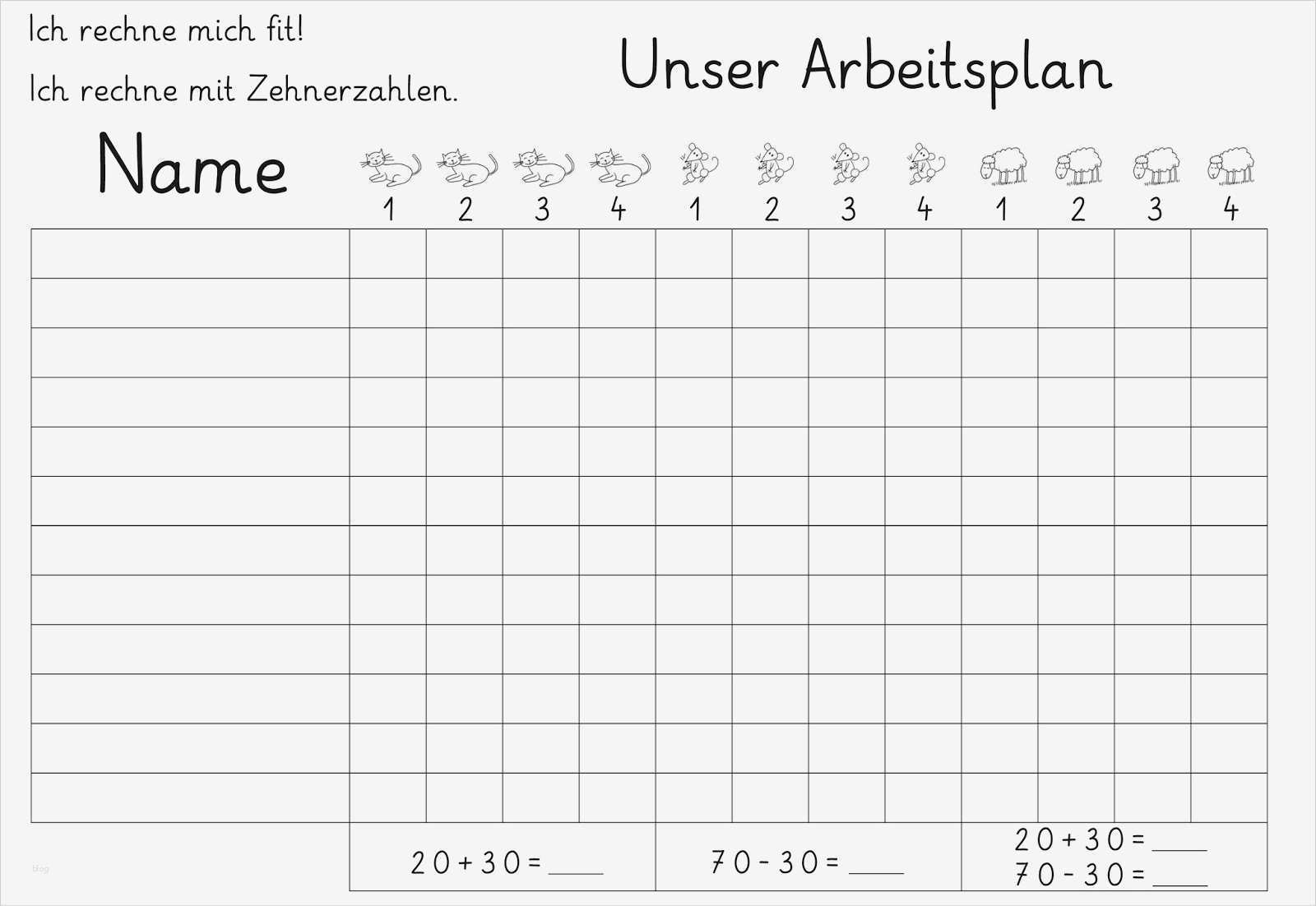Arbeitsplan Grundschule Vorlage Erstaunlich Lernstübchen Rechne Dich Fit Arbeitsplan