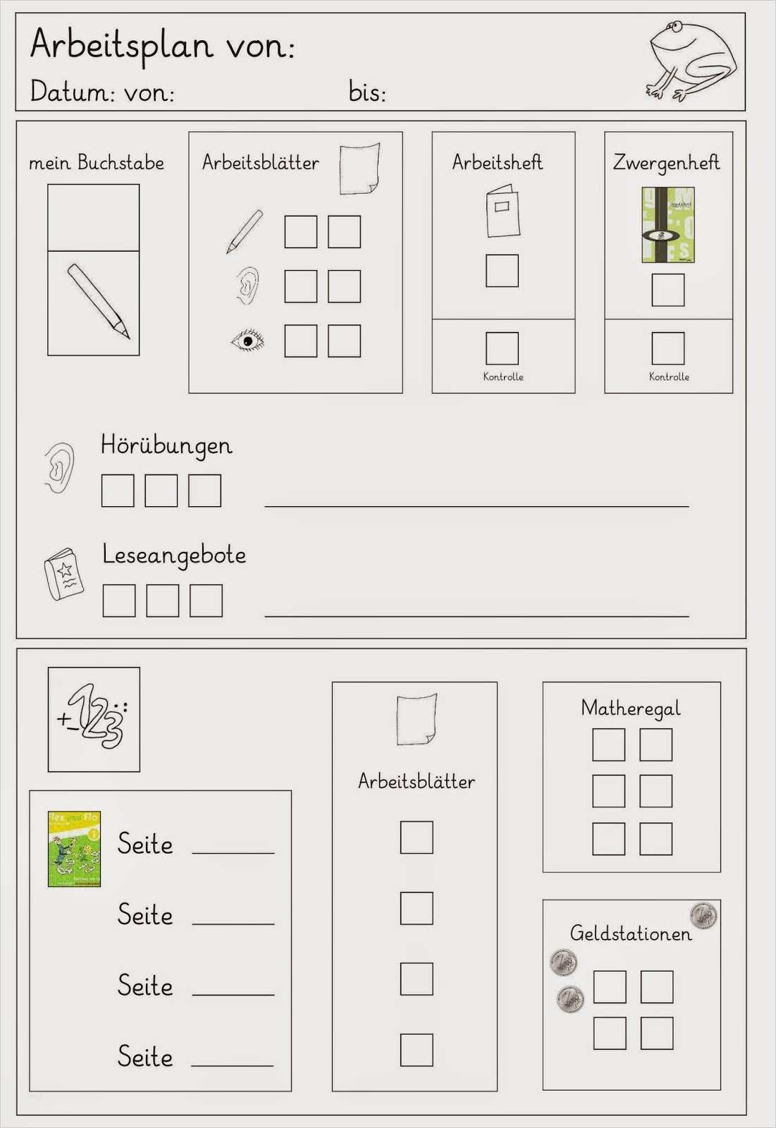 Arbeitsplan Grundschule Vorlage Großartig Lernstübchen Wieder Mal Ein Arbeitsplan