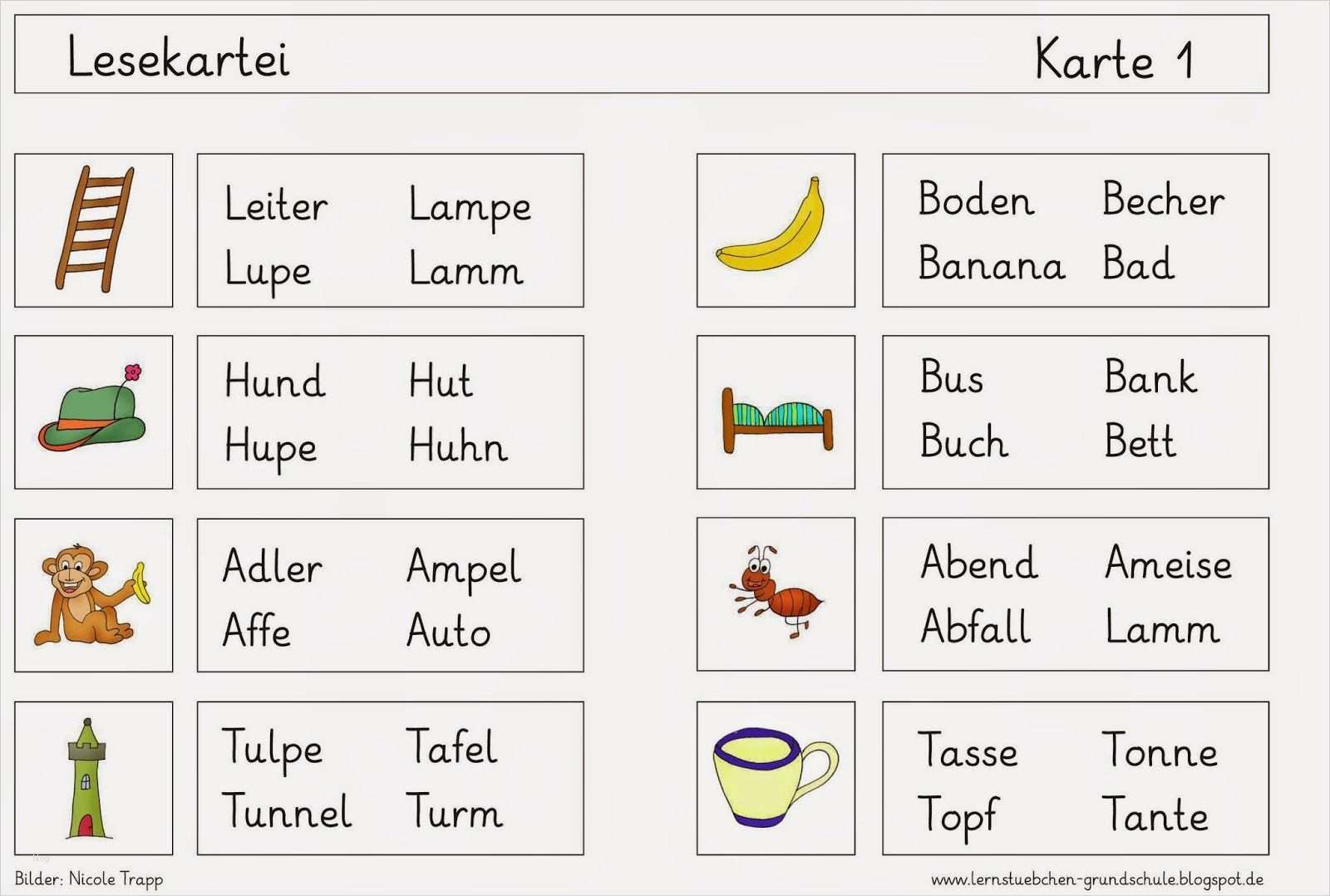 Arbeitsplan Grundschule Vorlage Luxus Lernstübchen Deu 1 Erstes Lesen