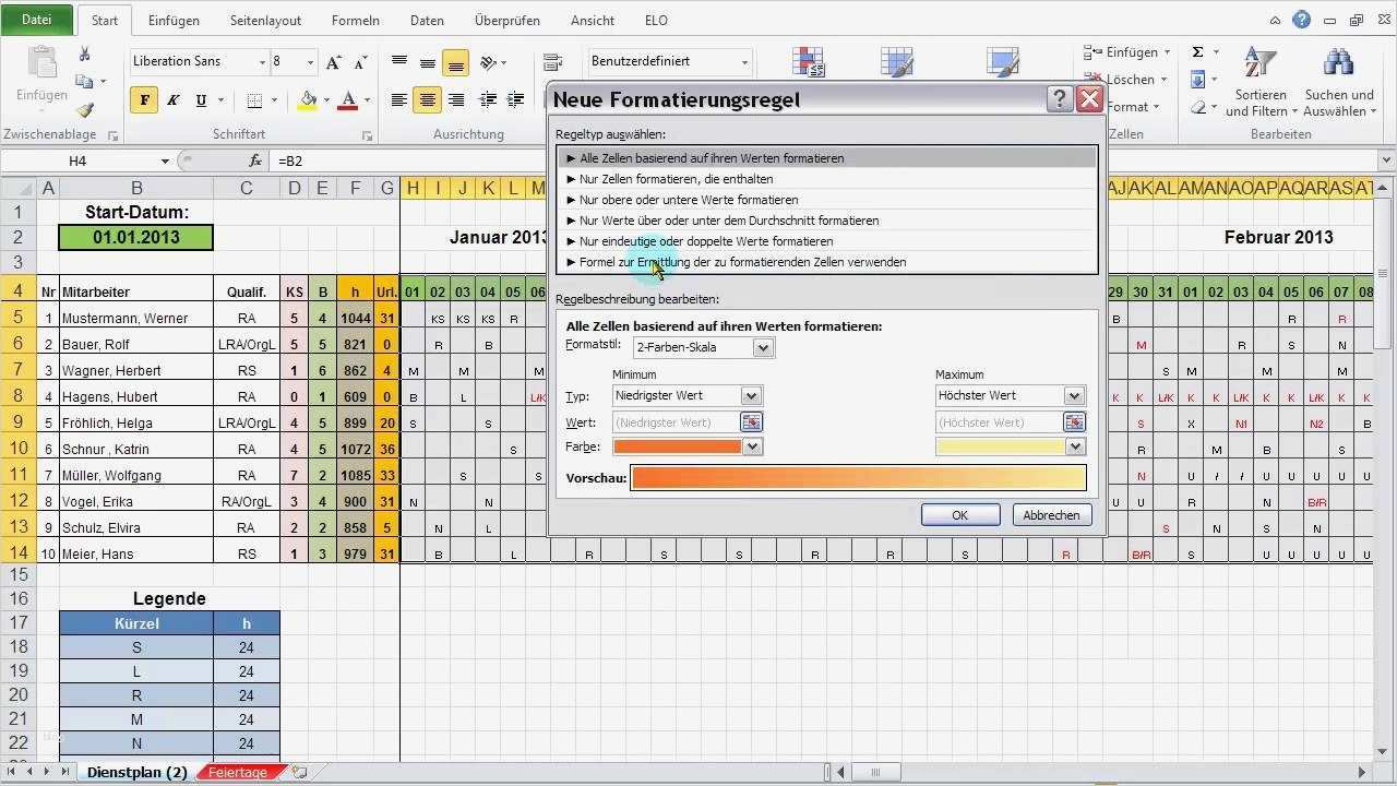 Arbeitsstunden Pro Monat Vorlage Luxus Excel 2010 Feiertage & Wochenenden Im Dienstplan