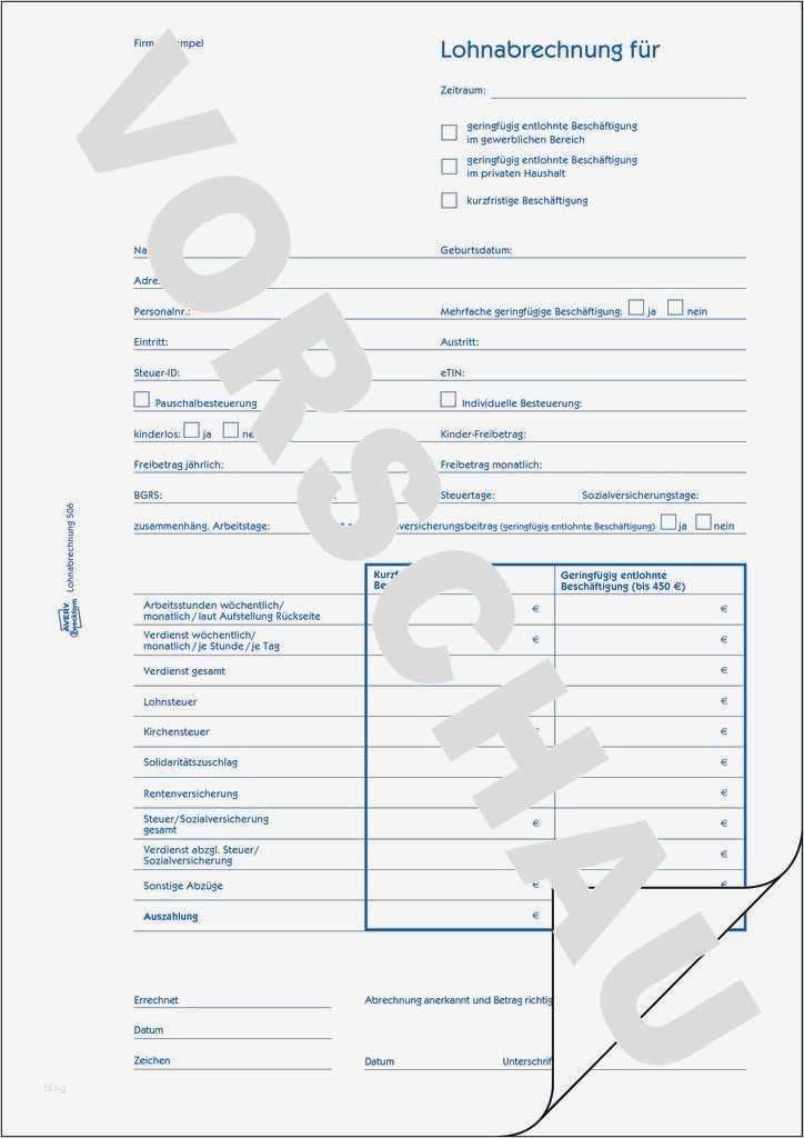 Arbeitsvertrag Für Geringfügig Beschäftigte Vorlage Schönste Lohnabrechnung Für Geringf Beschäftigte 506