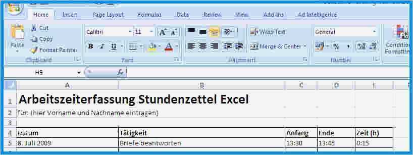 Arbeitszeit Excel Vorlage Luxus Stundenzettel Vorlage Excel Schön 58 Inspiration Excel