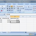 Arbeitszeitberechnung Excel Vorlage Inspiration Berechnungen Mit Zeiten In Excel Durchführen Bsp
