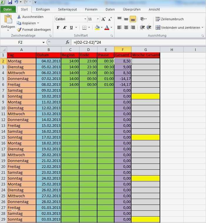 Arbeitszeiterfassung Numbers Vorlage Kostenlos Erstaunlich Arbeitszeiterfassung Excel Nachtschicht Frühschicht