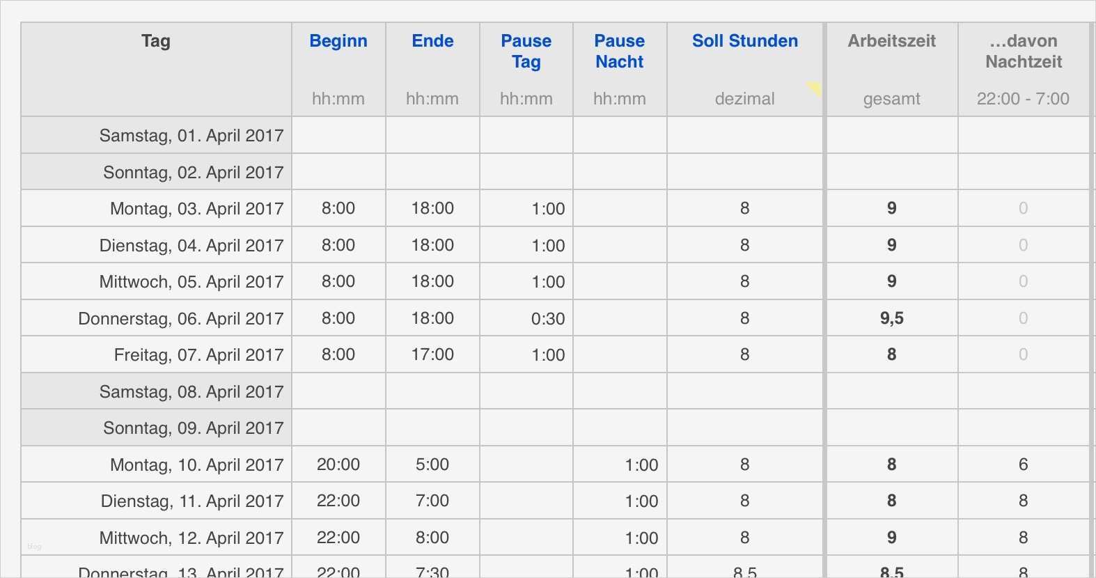 Arbeitszeiterfassung Numbers Vorlage Kostenlos Großartig Numbers Vorlage Zeiterfassung 2017 Arbeitszeitnachweis Mit