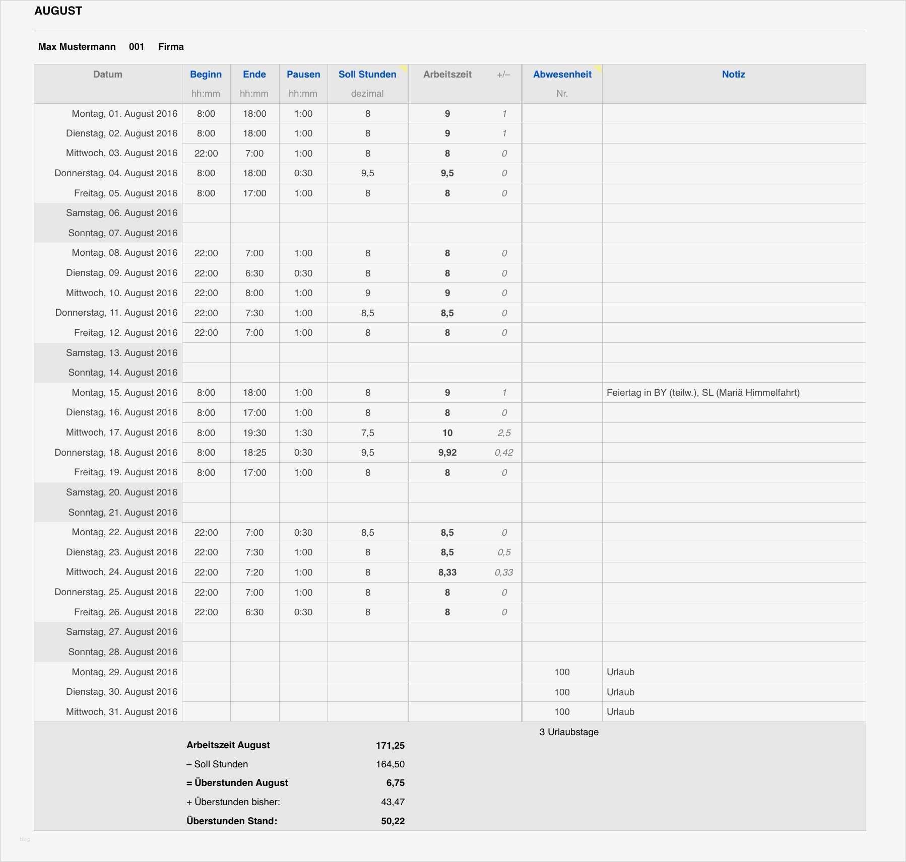 Arbeitszeiterfassung Numbers Vorlage Kostenlos Neu Numbers Vorlage Zeiterfassung Arbeitszeit 2016