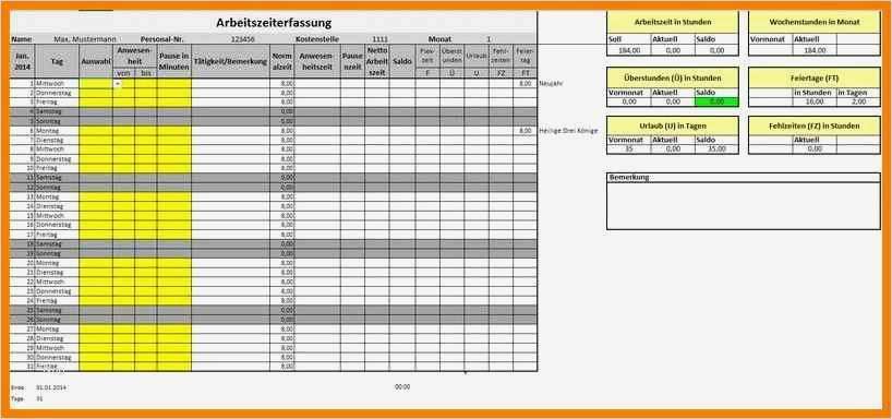 Arbeitszeiterfassung Vorlage Best Of 15 Arbeitszeiterfassung Vorlage