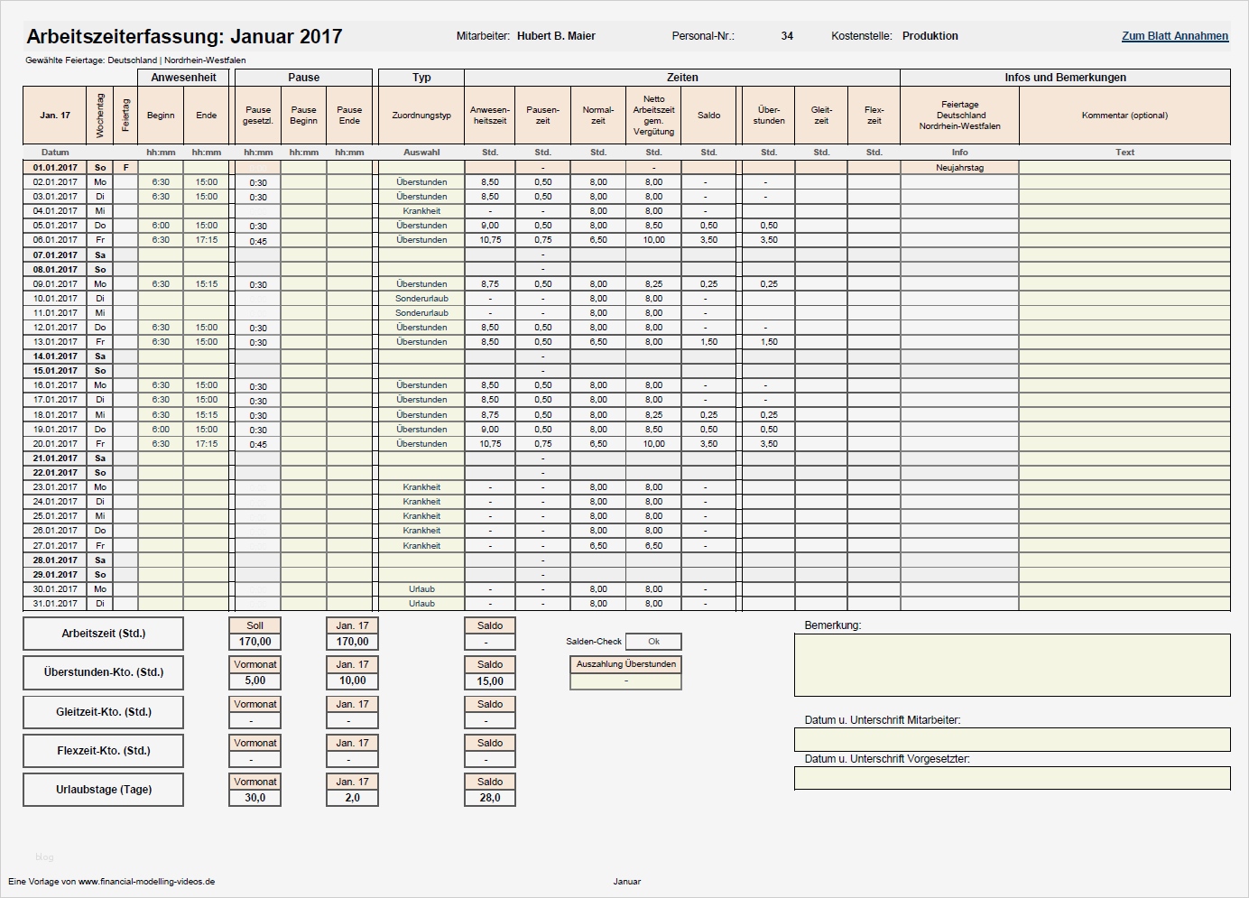 Arbeitszeitkonto Excel Vorlage Erstaunlich Arbeitszeiterfassung Tätigkeitsnachweis