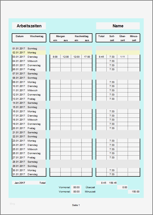 Arbeitszeitnachweis Vorlage Schön Excel Arbeitszeitnachweis Vorlagen 2017