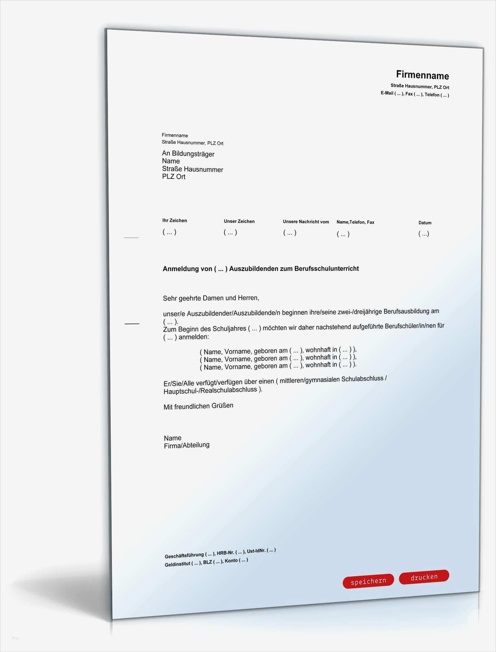 Arbeitszeugnis Anfordern Vorlage Bewundernswert Anmeldung Eines Azubi Zur Berufsschule
